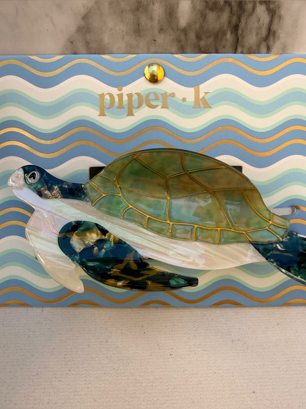Piper K sea Turtle Hair Claw Clip